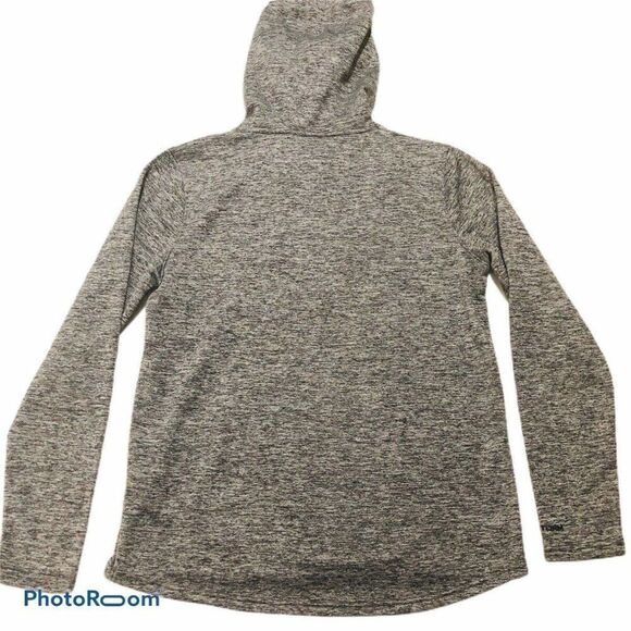 Under Armour Coldgear Loose Storm Hoodie Marled Heather Black NEW - Picture 2 of 8